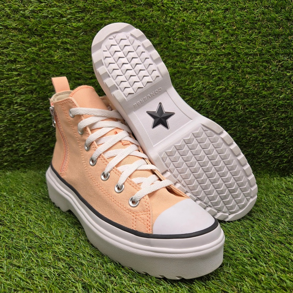 Converse Chuck Taylor All Star HI Lugged Lift SIZE 7 Girls Platform Cheeky Coral